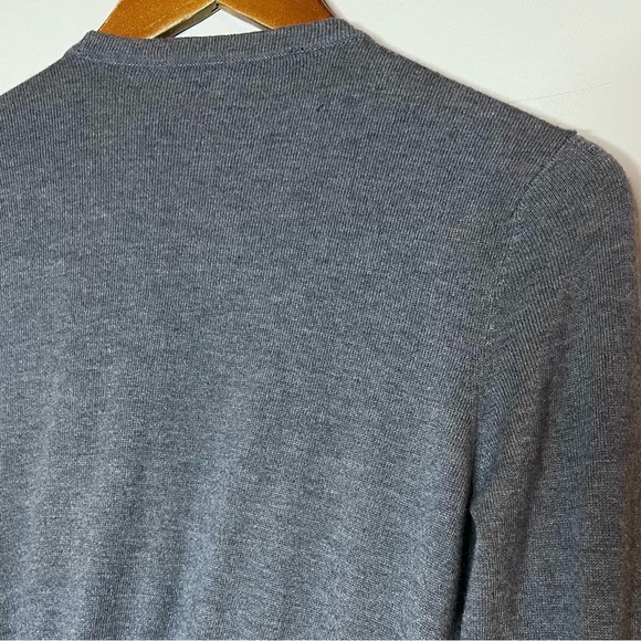 WHBM Gray Drama Sleeve Draped Cashmere Blend Cardigan Sweater Sz S - Picture 6 of 6